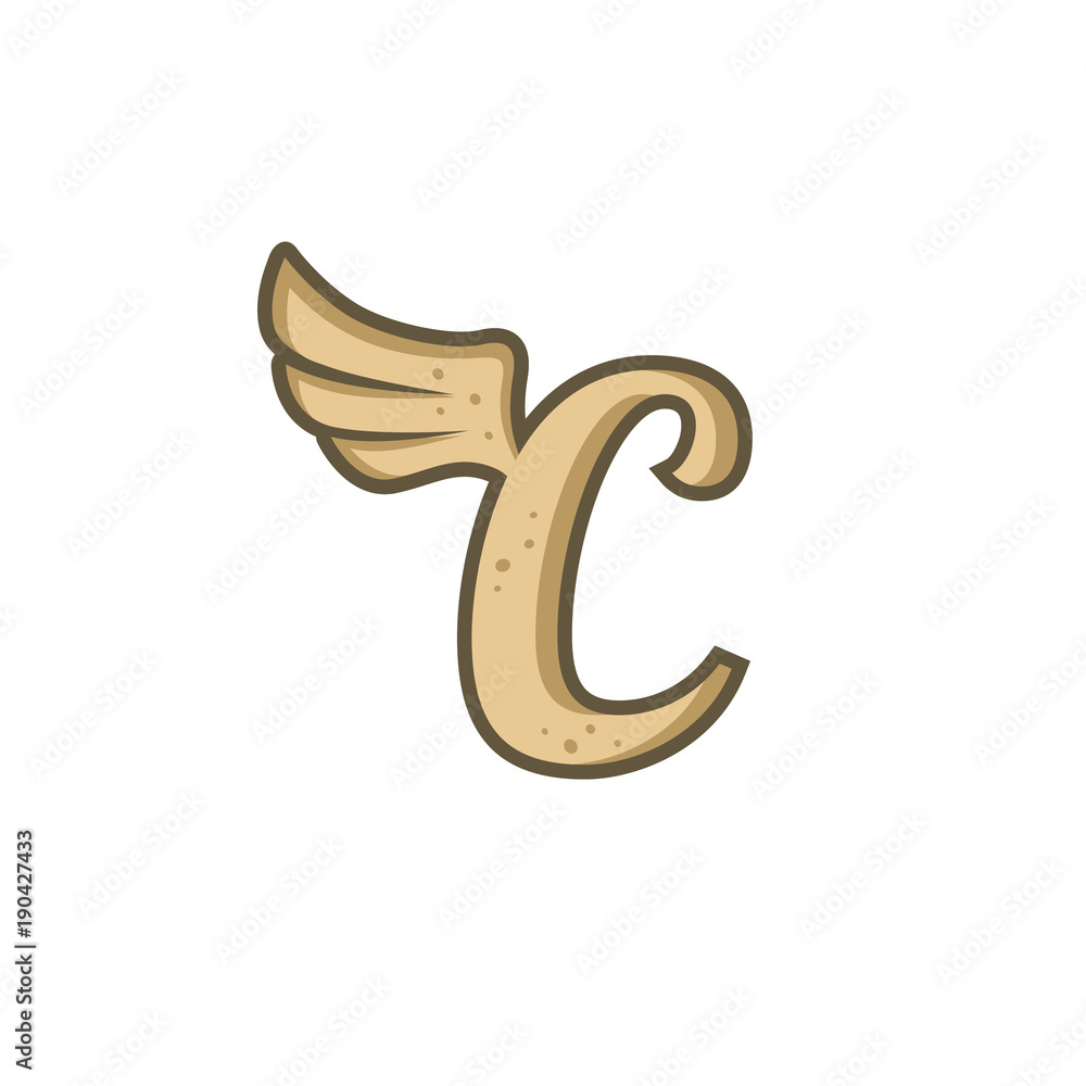 alphabet letter with angel bird wing alphabet letter with angel bird wing