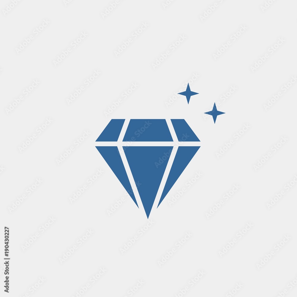 Diamond flat vector icon Diamond flat vector icon
