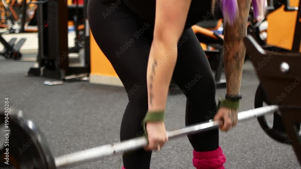 Young woman testing her strength. Sporty girl in the gym. Young woman testing her strength. Sporty girl in the gym.