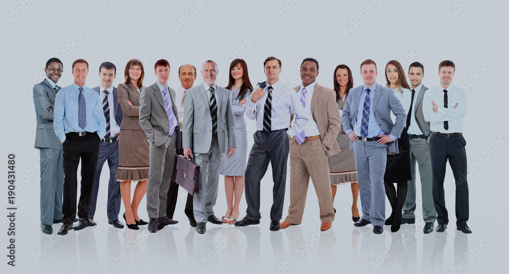 Obraz premium Young attractive business people - the elite business team.