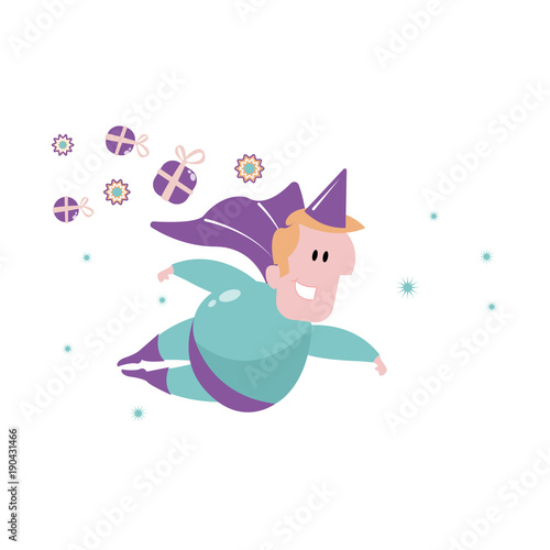A flying man, a wizard with gifts. Superhero.