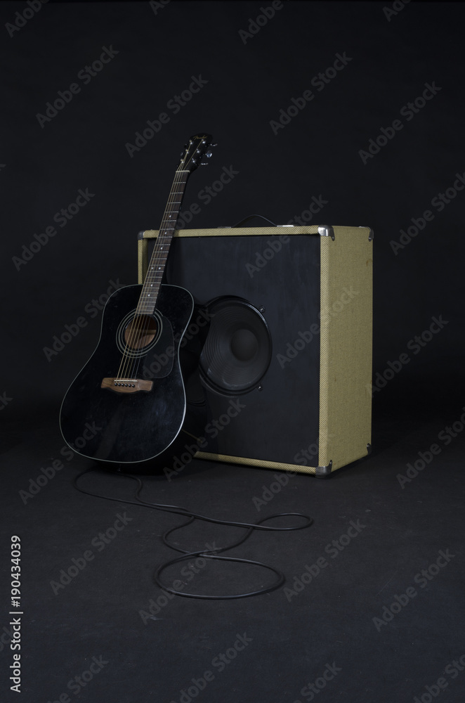 Fototapeta premium Guitar based on an amplifier
