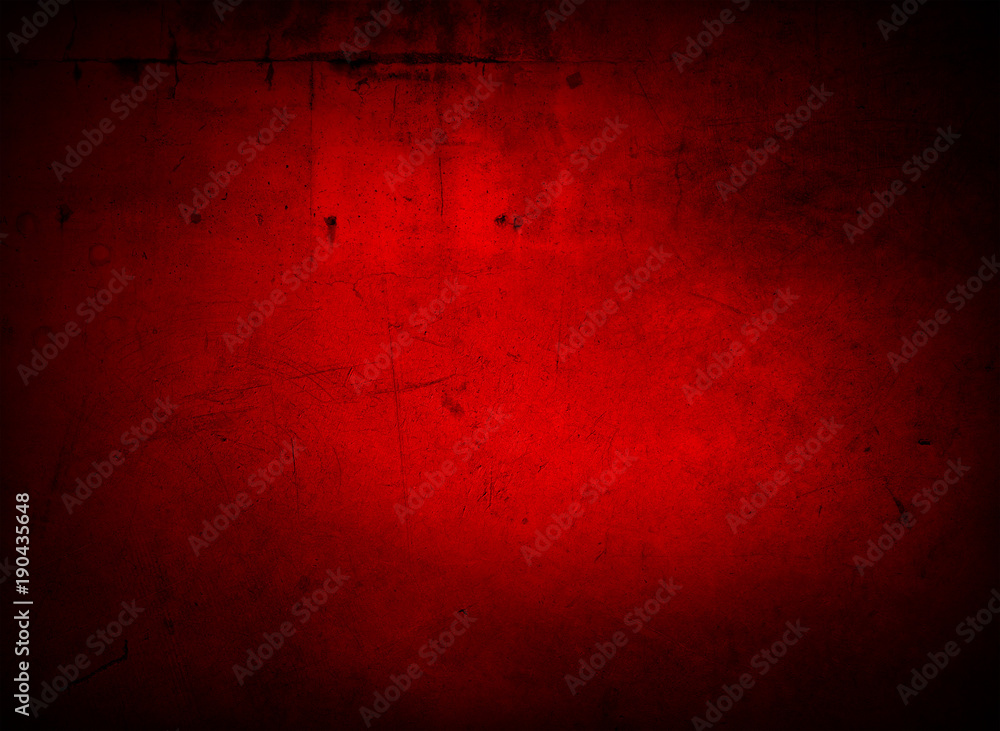 Fototapeta premium Red dark concrete texture wall background