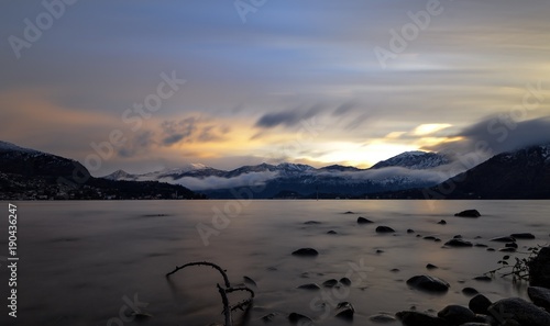 Wallpaper Mural sunrise on the beutiful Como lake in Italy Torontodigital.ca