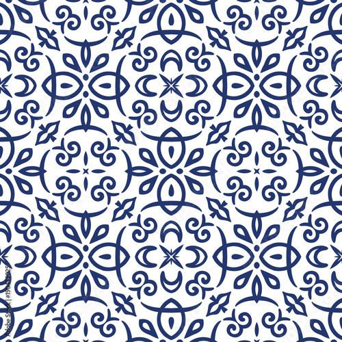 Blue Arabesque Pattern