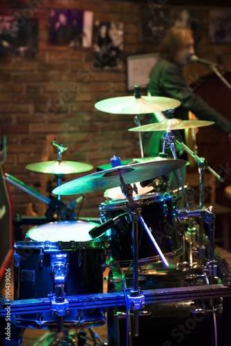 Canvas Print drum on music stage