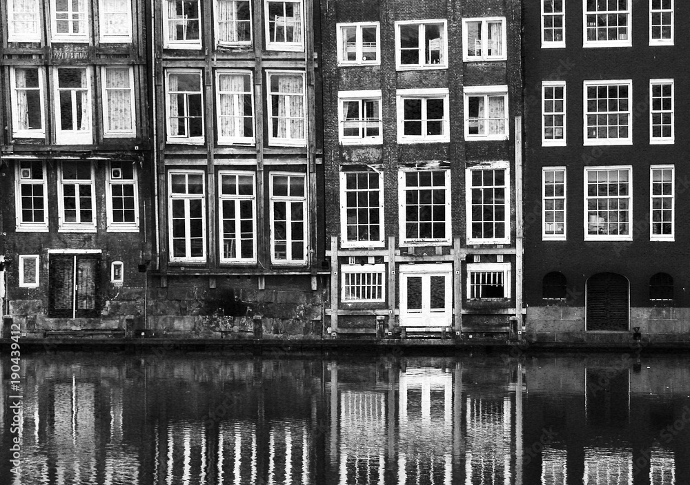 Windows from a building in Amsterdam