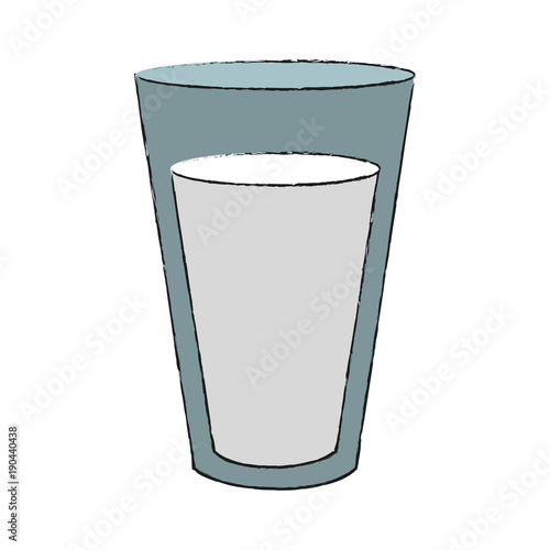 milk glass cup icon vector illustration graphic design