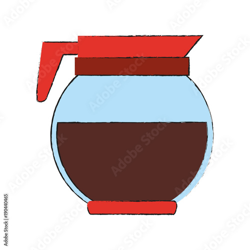 Coffee glass pot icon vector illustration graphic design