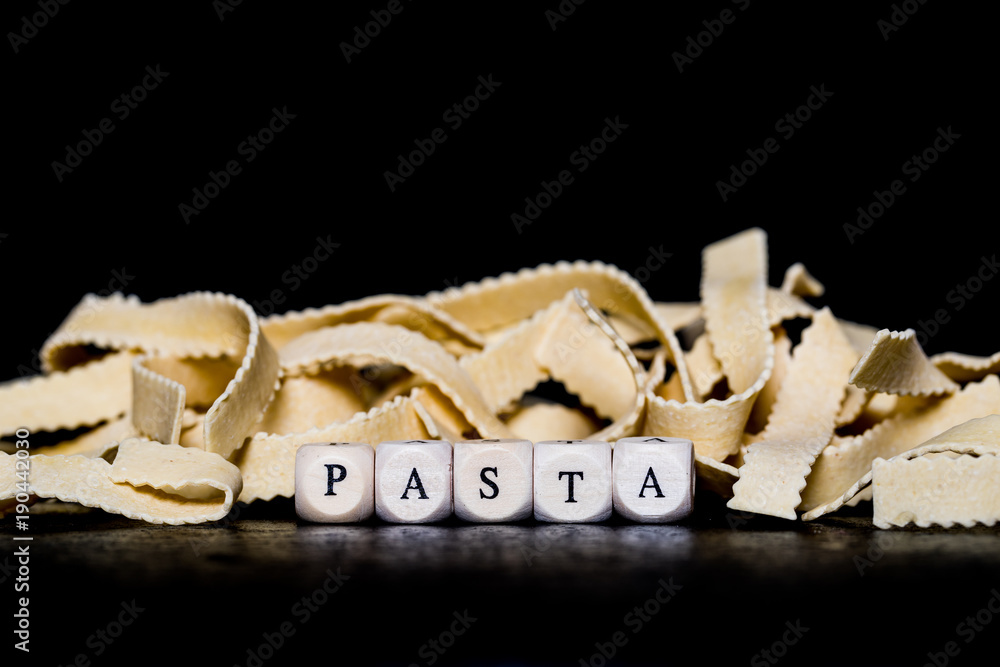Pasta vor der Zubereitung