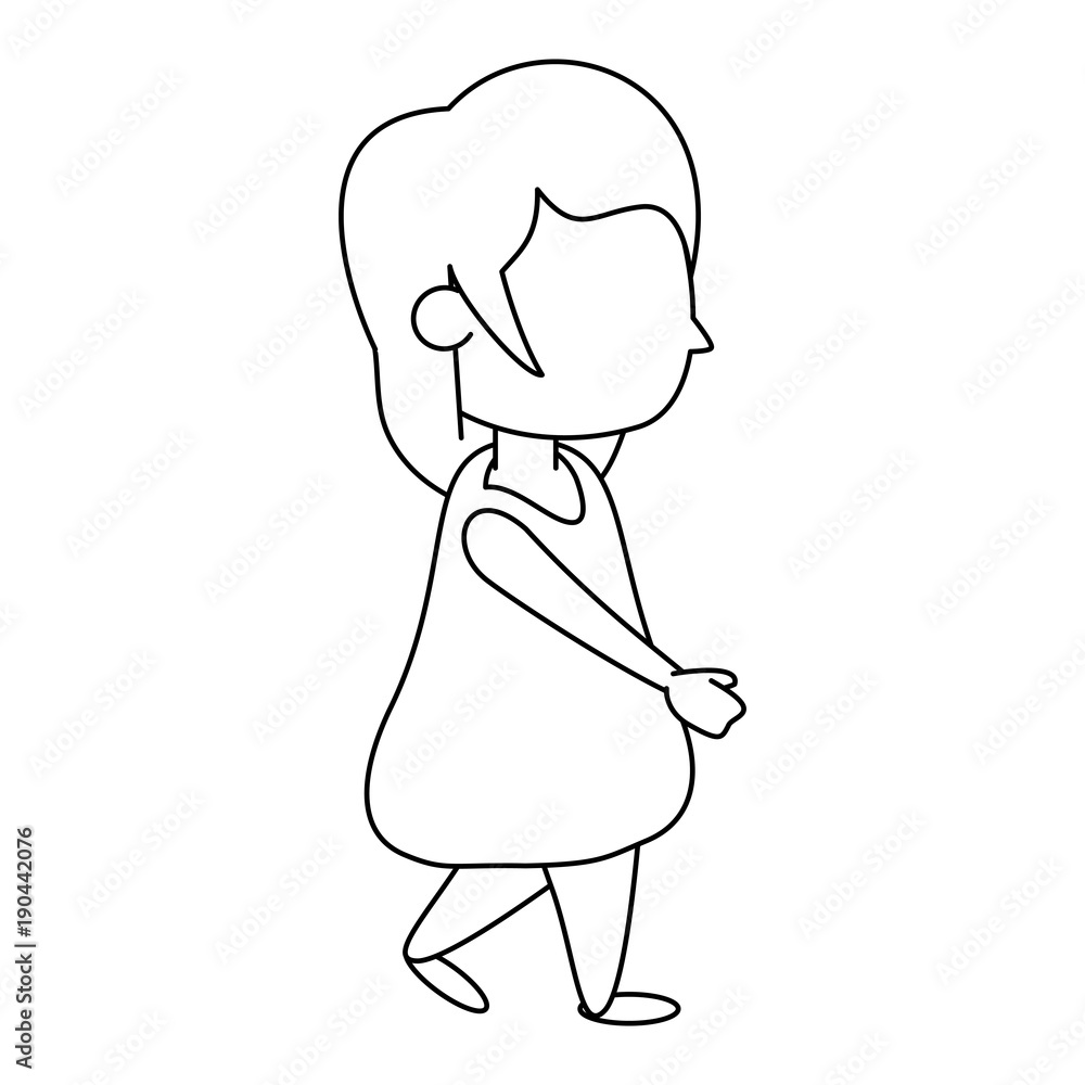Cute girl faceless cartoon icon vector illustration graphic design Cute girl faceless cartoon icon vector illustration graphic design