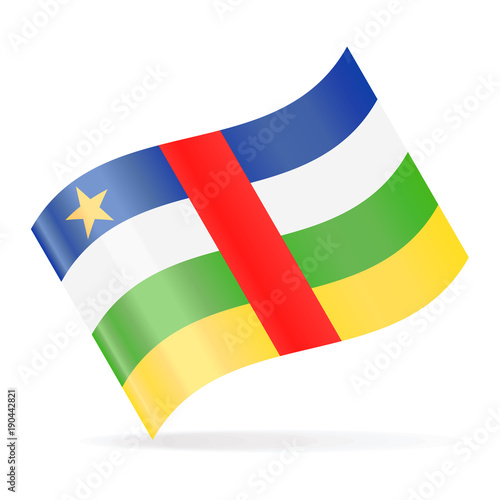 Central African Republic Flag Vector Waving Icon
