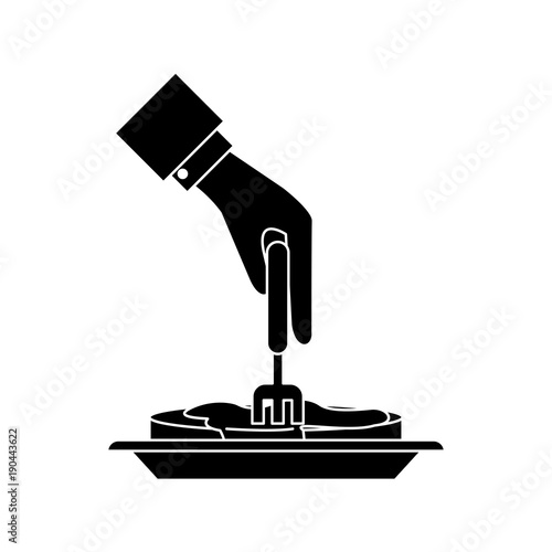 Pancakes breakfast food icon vector illustration graphic design
