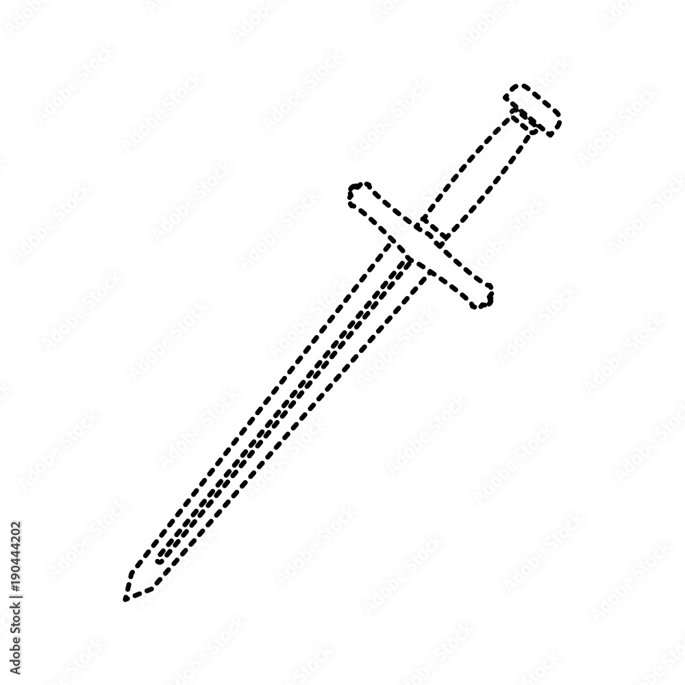 Sword medieval weapon icon vector illustration graphic design Sword medieval weapon icon vector illustration graphic design