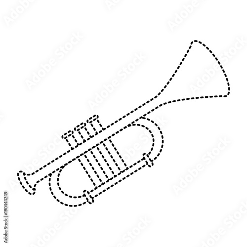 Trumpet music instrument icon vector illustration graphic design