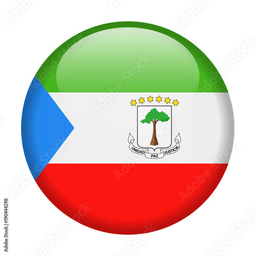 Equatorial Guinea Flag Vector Round Icon
