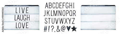 Quadro su tela Visual Lightbox and English Alphabet Kit