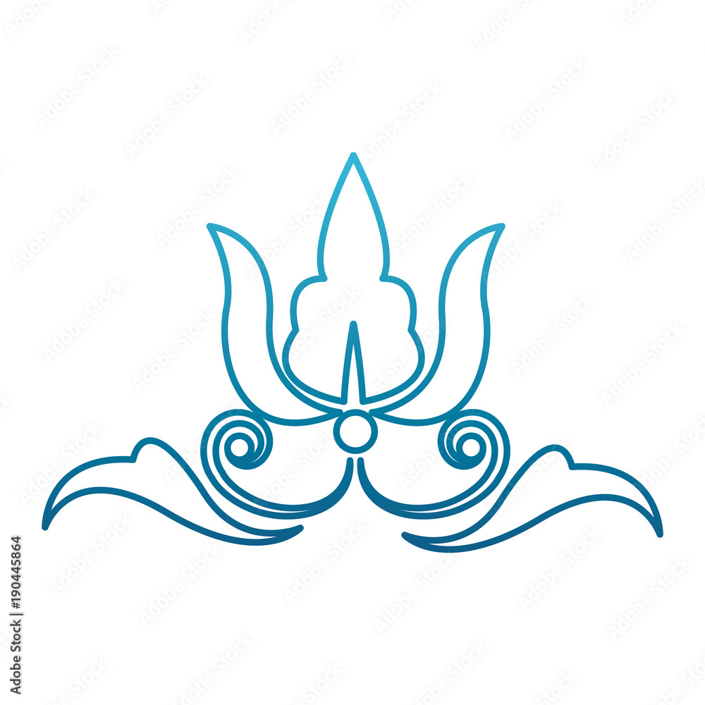 Flower heraldic symbol icon vector illustration graphic design