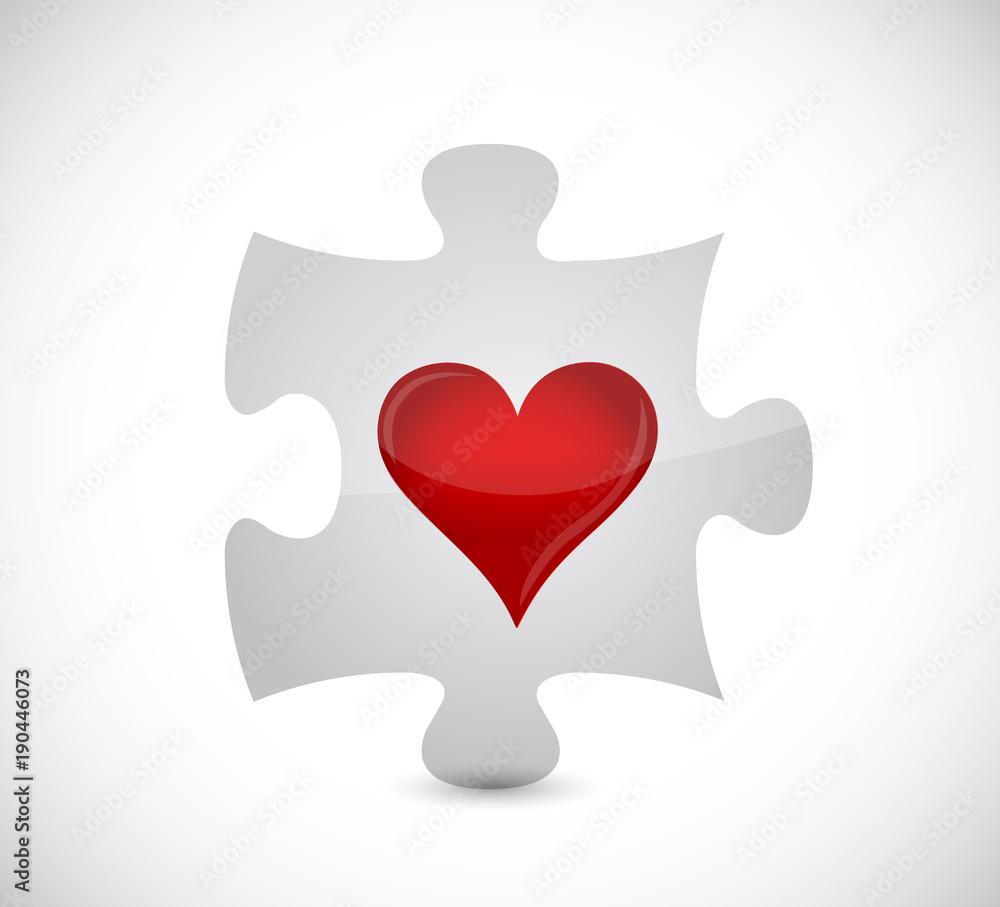 Red heart sign. Valentines Day. Jigsaw puzzle pieces. Red heart sign. Valentines Day. Jigsaw puzzle pieces.