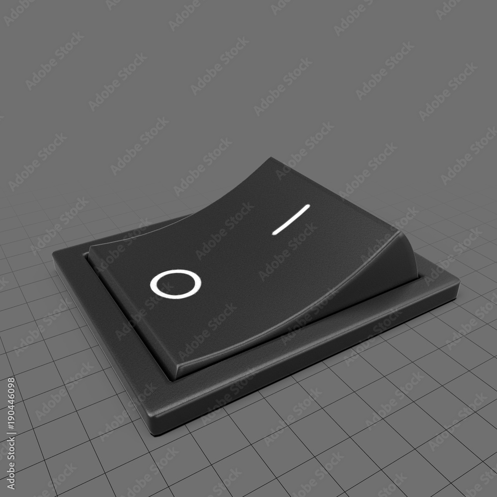 On off flip switch 1 Stock 3D asset | Adobe Stock