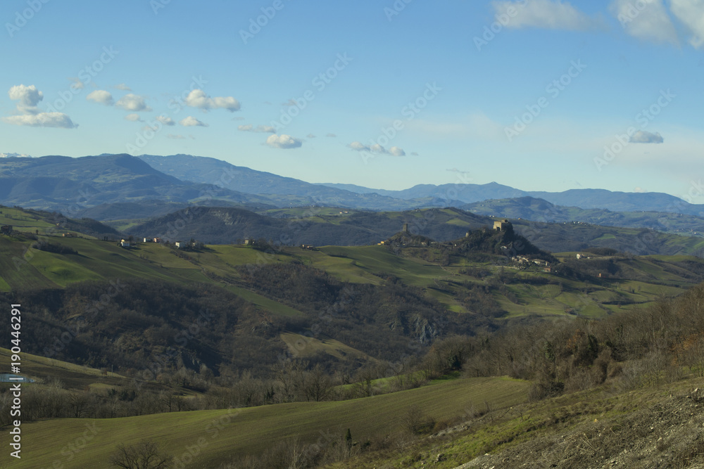 Panorama di Rossena - obrazy, fototapety, plakaty 