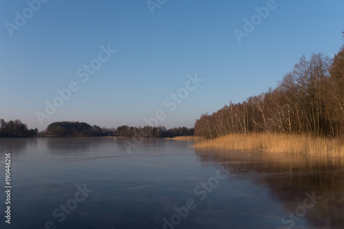 frozen lake countryside winter  © Bartosz