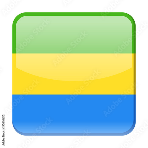 Free Download Gabon Flag Vector Square Icon - GFXLoad