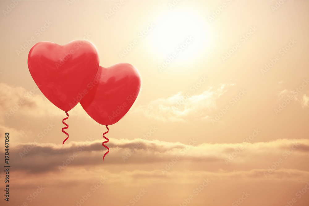Obraz premium Luftballons in Herzform
