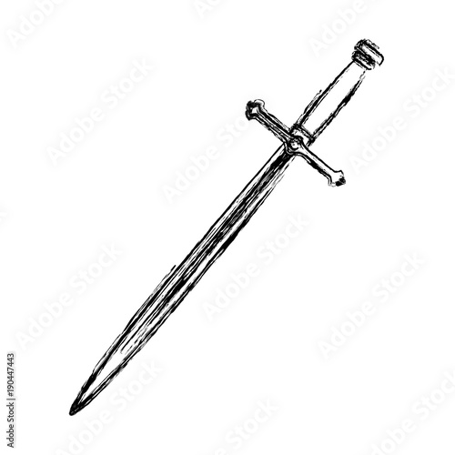 Sword medieval weapon icon vector illustration graphic design