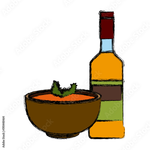 Tequila and mexican beans food icon vector illustration graphic design