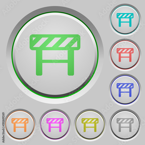 Construction barrier push buttons