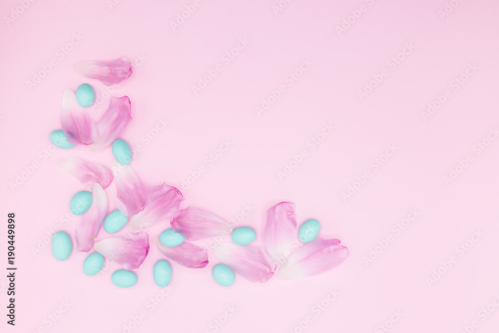 pink petals with caramel background