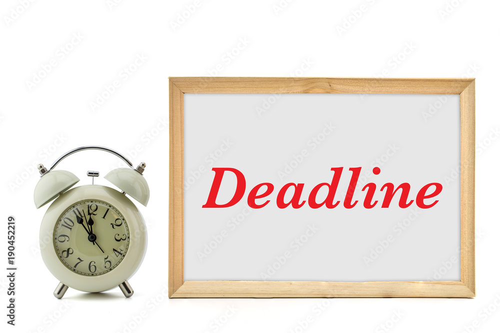 Deadline word written and clock Deadline word written and clock