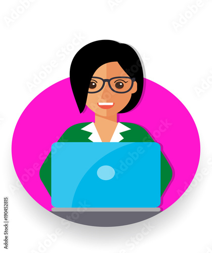 woman working in the office