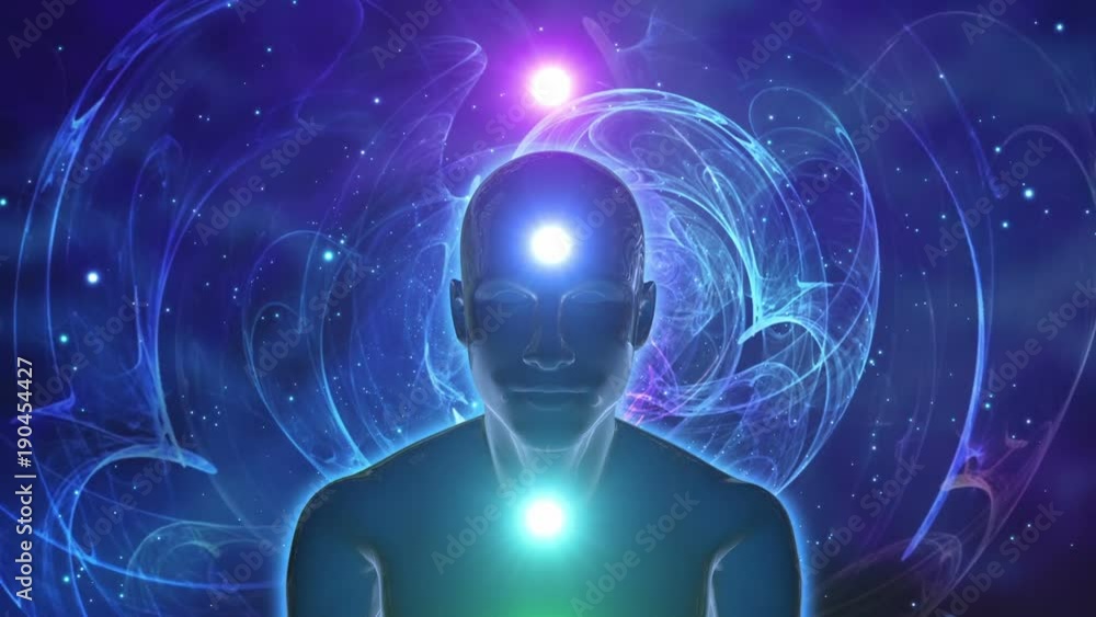 Seven Chakras Spiritual Enlightenment 3D Animated Illustration 01 Stock ...