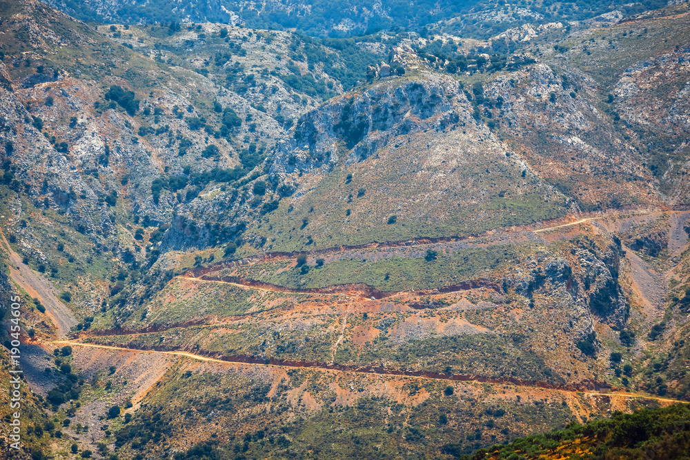 Fototapeta premium Beautiful mountain landscape of Crete Island, Greece