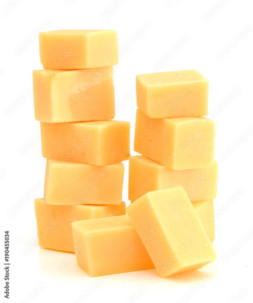 piece of cheese isolated on a white background piece of cheese isolated on a white background