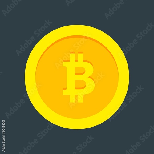 Bitcoin Mining Cryptomon Vector Isolated Icon Sign Set Illustration Material Design