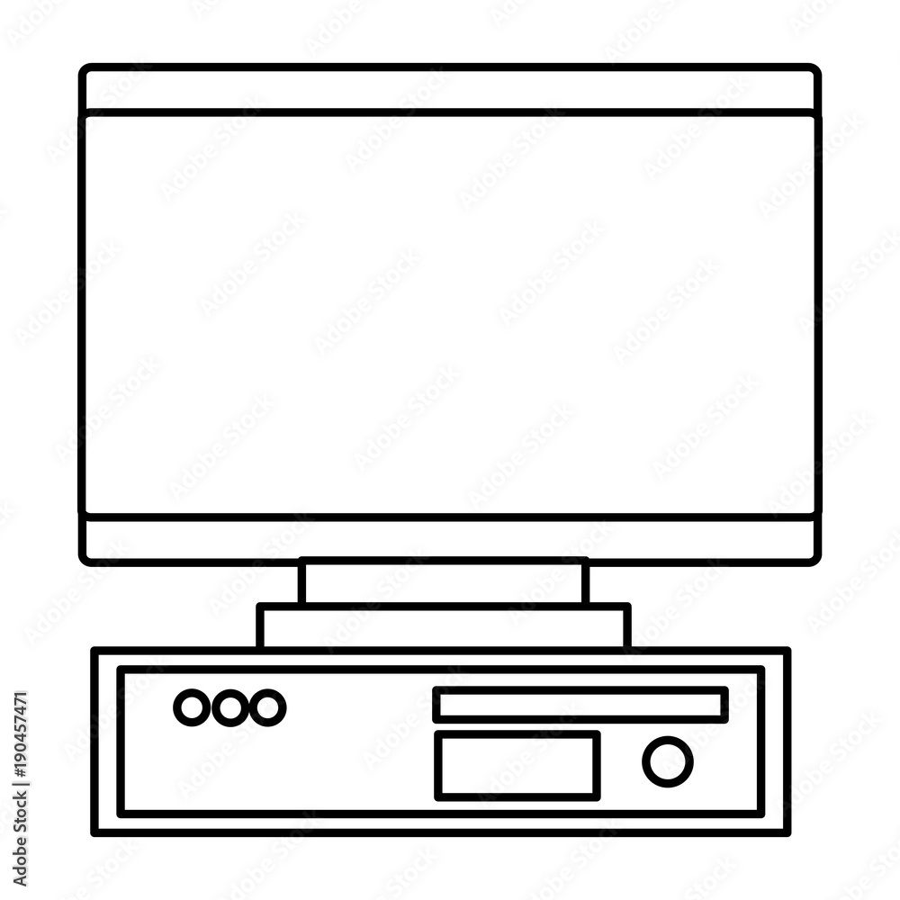 computer monitor with cpu monitor icon image vector llustration design computer monitor with cpu monitor icon image vector llustration design