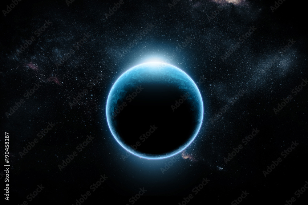 Fototapeta premium Abstract outer earth space nebula