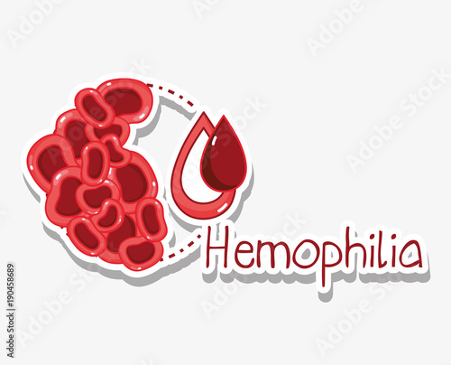 red clots with blood drops