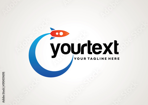 Rocket Logo Template Design Vector, Emblem, Design Concept, Creative Symbol