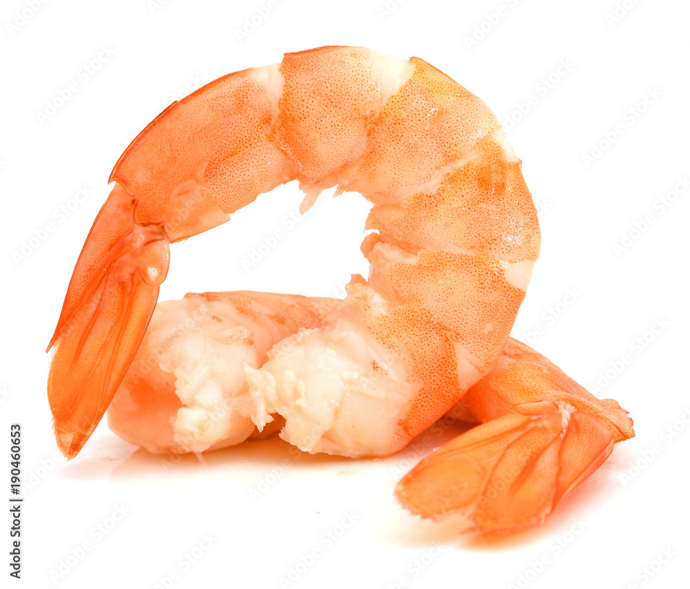 cooked unshelled tiger shrimps isolated on white cooked unshelled tiger shrimps isolated on white