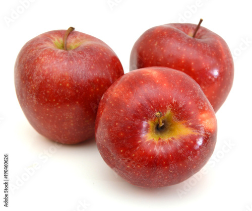 Ripe red apple. Isolated on a white background.