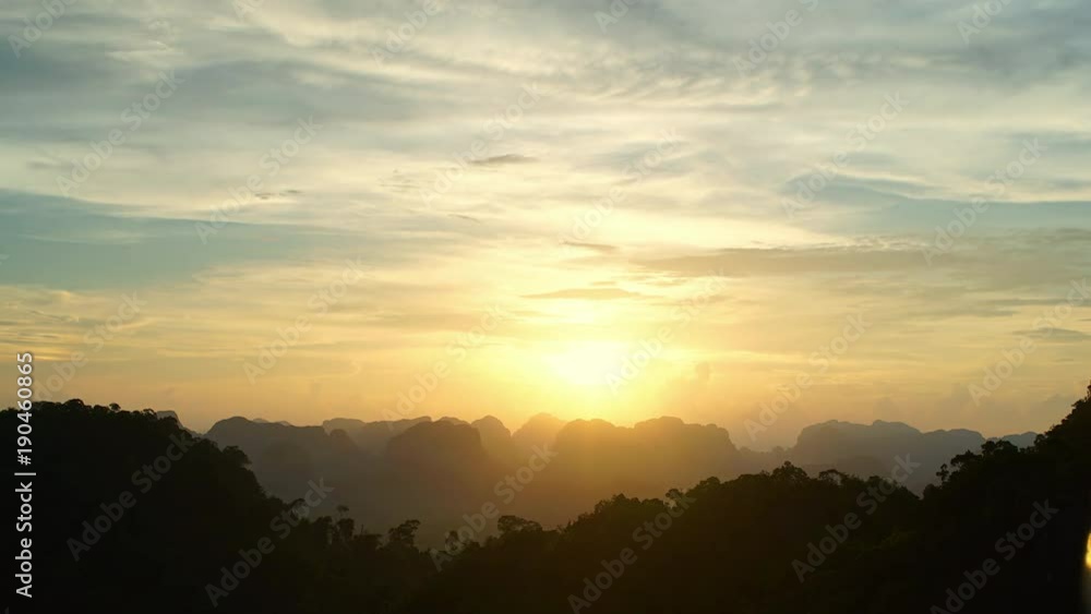 Amazing time lapse video of sunset over beautiful Krabi mountains, Thailand Amazing time lapse video of sunset over beautiful Krabi mountains, Thailand