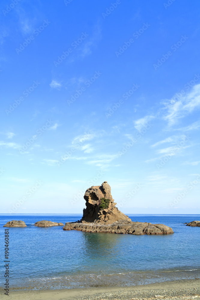 日南海岸 冬の風景 ライオン岩