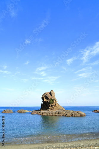 Obraz na płótnie 日南海岸 冬の風景 ライオン岩 w salonie