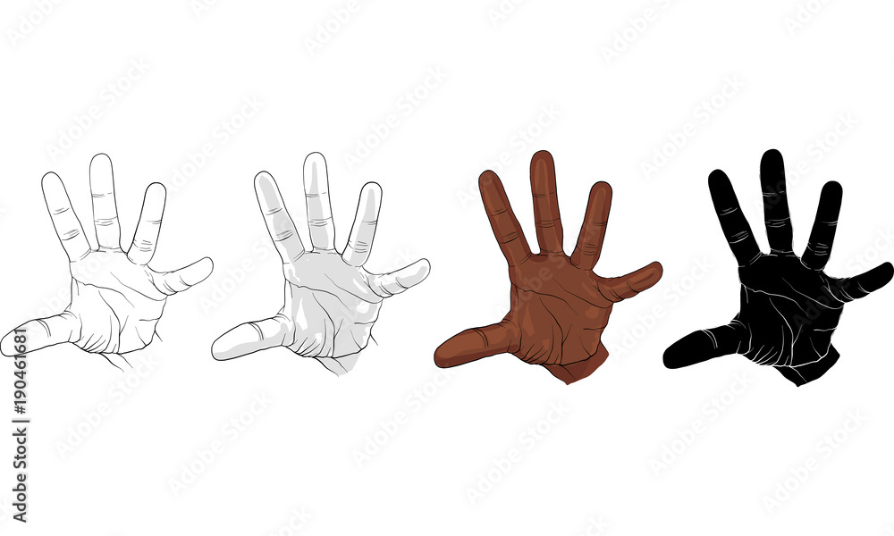 Obraz premium hand action vector