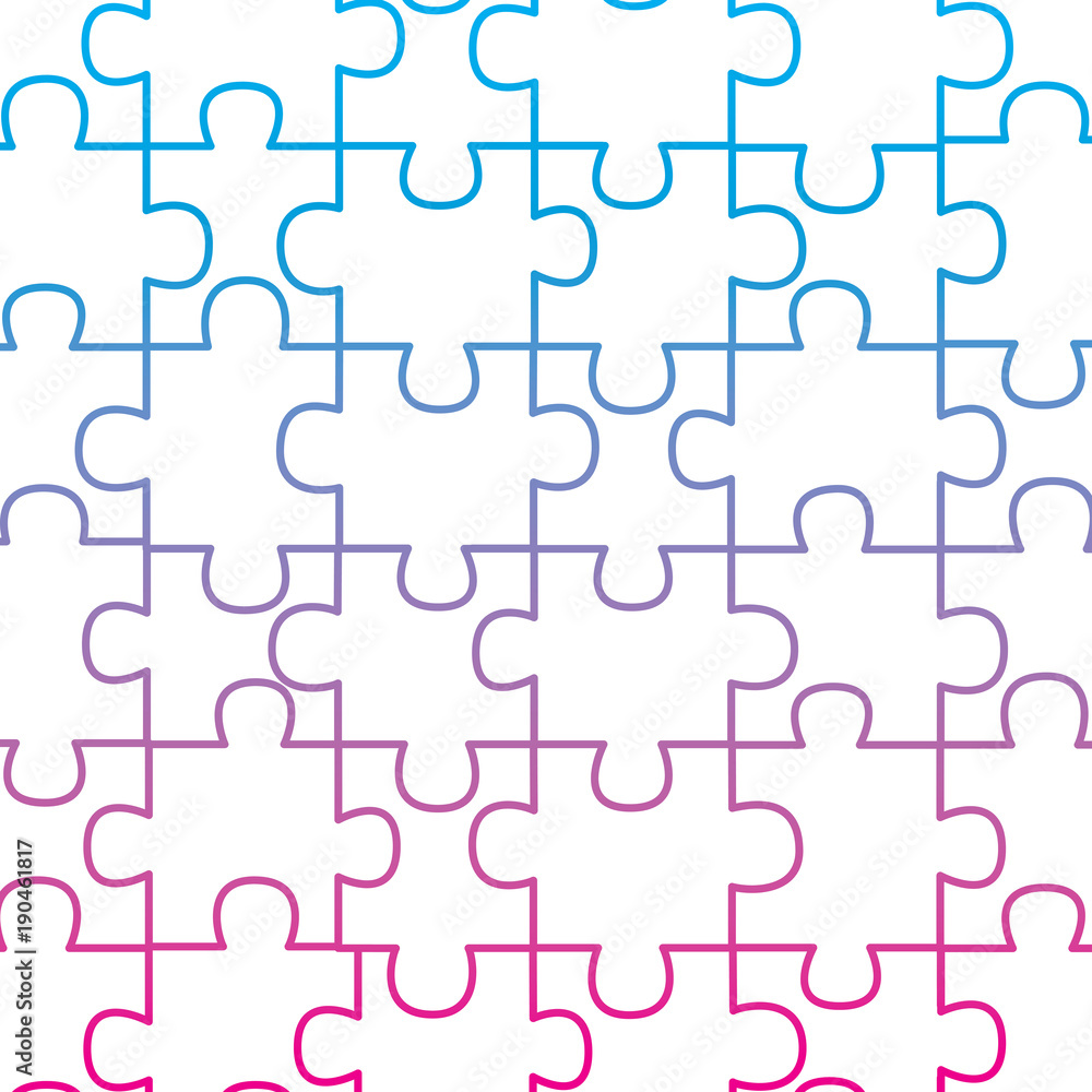puzzle pieces icon image vector illustration design blue to purple line puzzle pieces icon image vector illustration design blue to purple line