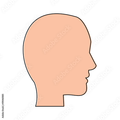 Fototapeta Naklejka Na Ścianę i Meble -  head profile silhouette icon image vector illustration design 